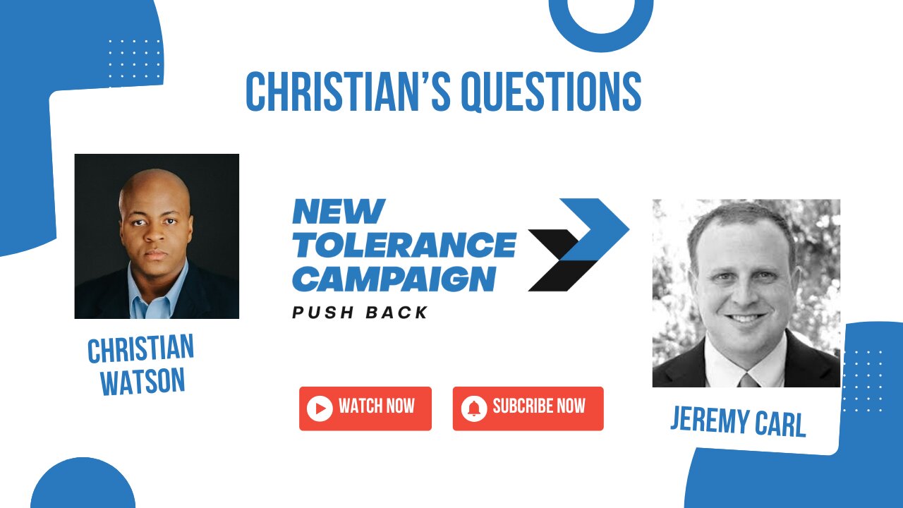 How to Beat Anti-White Racism with Jeremy Carl || New Tolerance Campaign || Christian’s Question’s