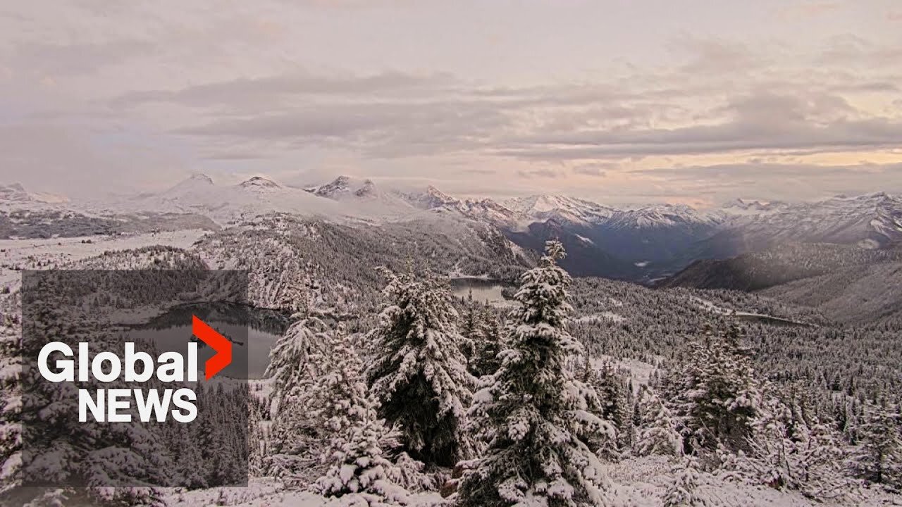 Say it ain't snow: Banff, Alberta tourists treated to summer snow