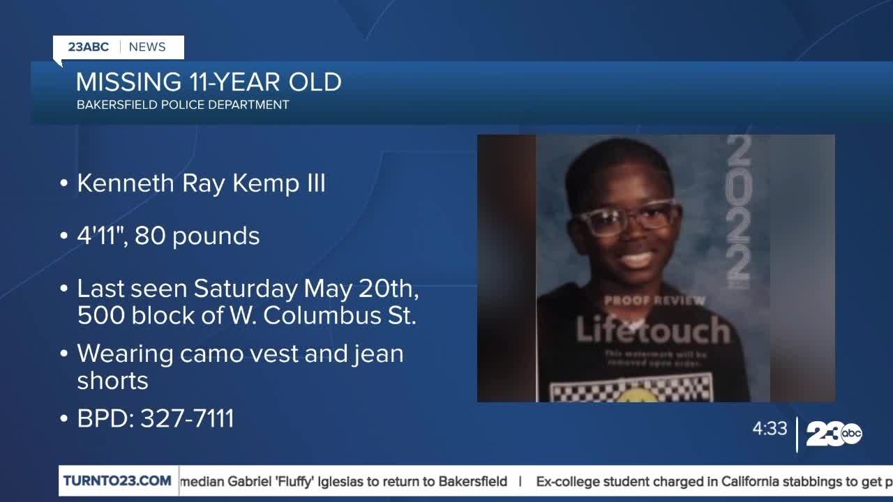 MISSING: Kenneth Ray Kemp III, 11