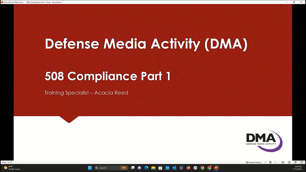 508 Compliance Part 1 07/20/2023