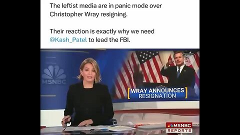 The leftist media are in panic mode over Christopher Wray resigning.🥶🤣