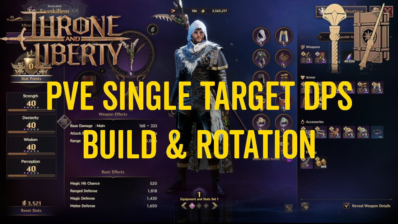 Throne and Liberty - My PvE Single Target DPS Build & Rotation for Wand + Staff