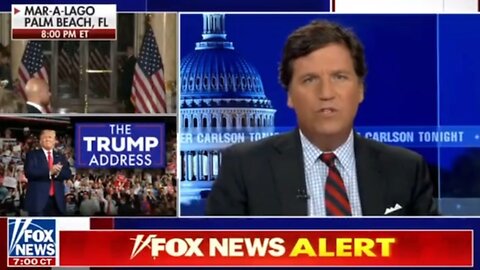 TUCKER CARLSON-4/4/23-TRUMP ADDRESSING THE NATION FROM MAR-A-LAGO