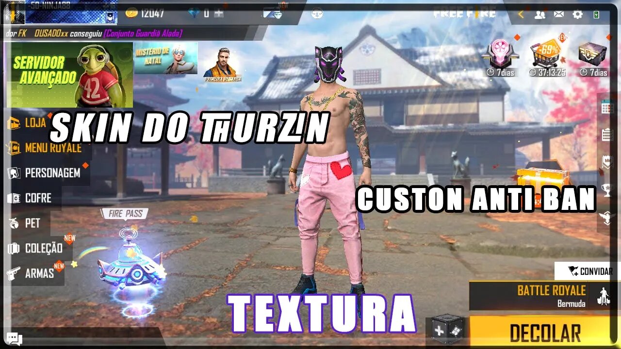 🔥Nova Textura Skin do Thuzin 🔥Anti ban 🔗 link direto 🙅🏾‍♂️