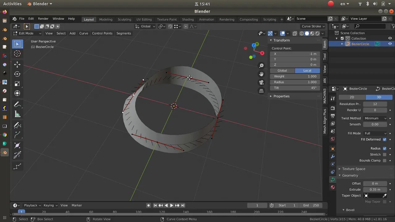 mobius strip in 90 seconds with blender