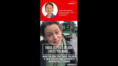 Senator Marie Sherlock Displays Duper's Delight after Parnell Square Child Stabbing False Flag.