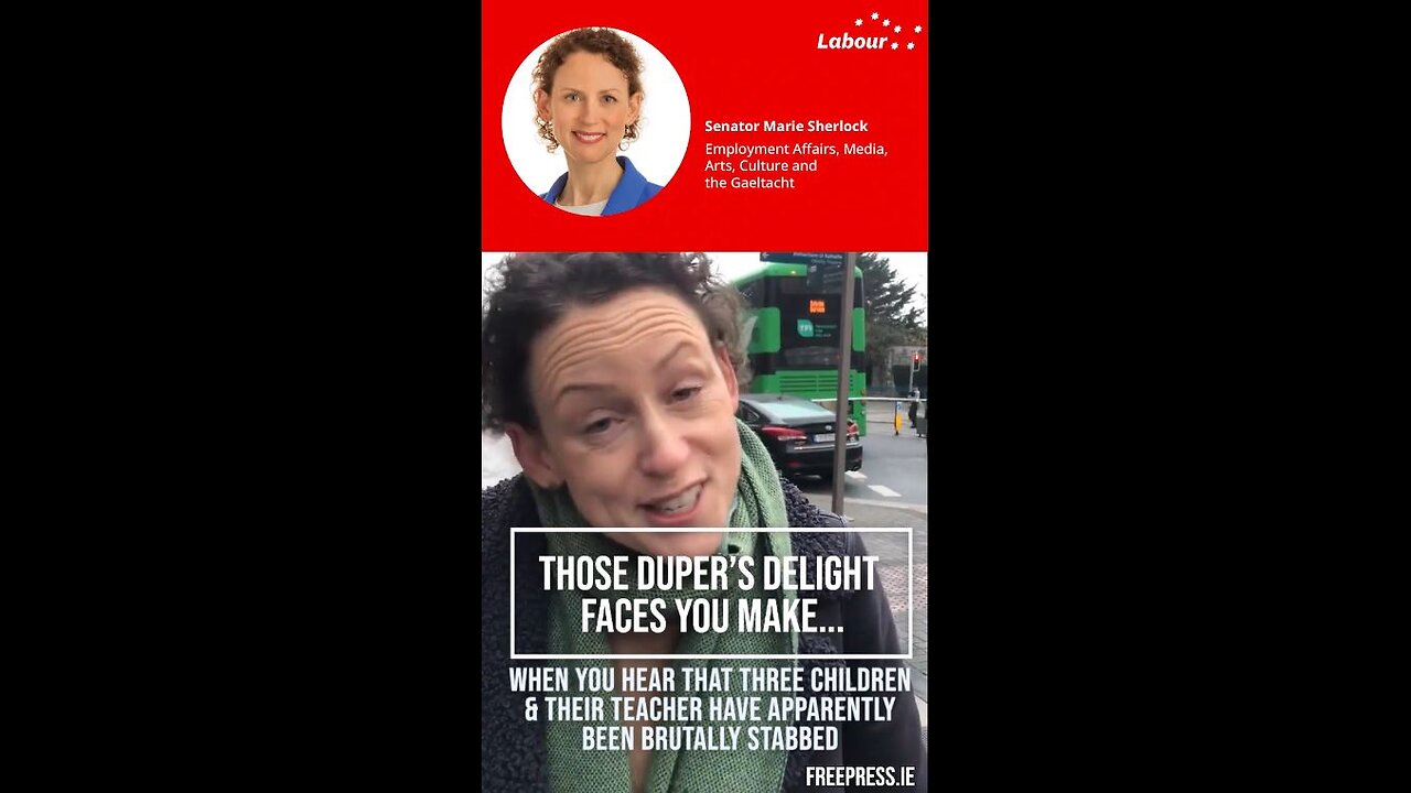 Senator Marie Sherlock Displays Duper's Delight after Parnell Square Child Stabbing False Flag.