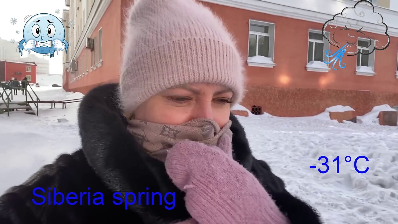 Cold stories | Norilsk | Siberia spring | -31°C | Woman | Piercing frosty wind | Nose gets freezing