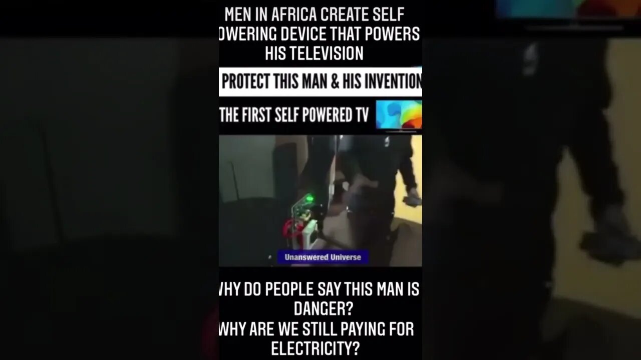 Man in Africa constructs first self powered TV by turning radio frequencies into energy #shorts