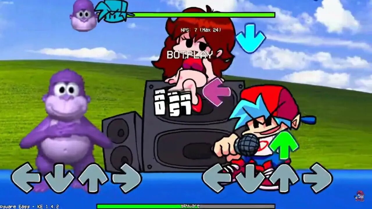 VS Bonzi Buddy (spyware song) / Friday Night Sandboxin' - PAIN - BOTPLAY - fnf mod SHOWCASE Male Key