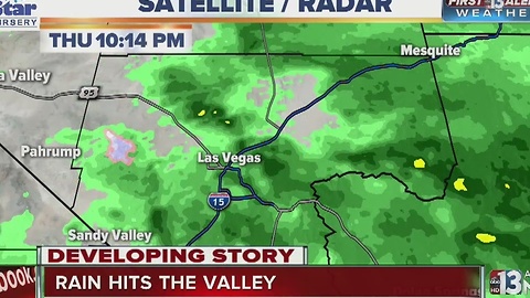 Rain arrives in the valley