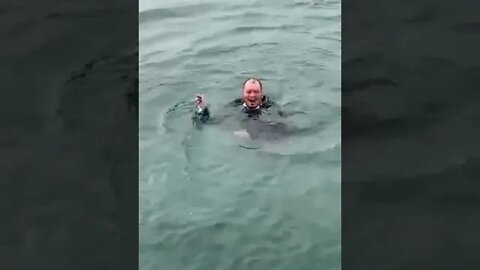 Guy Falls Into Water While Casting Fishing Line