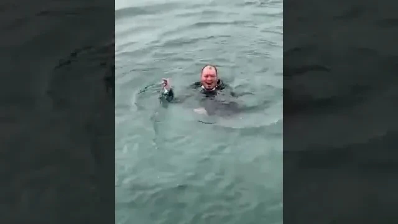 Guy Falls Into Water While Casting Fishing Line