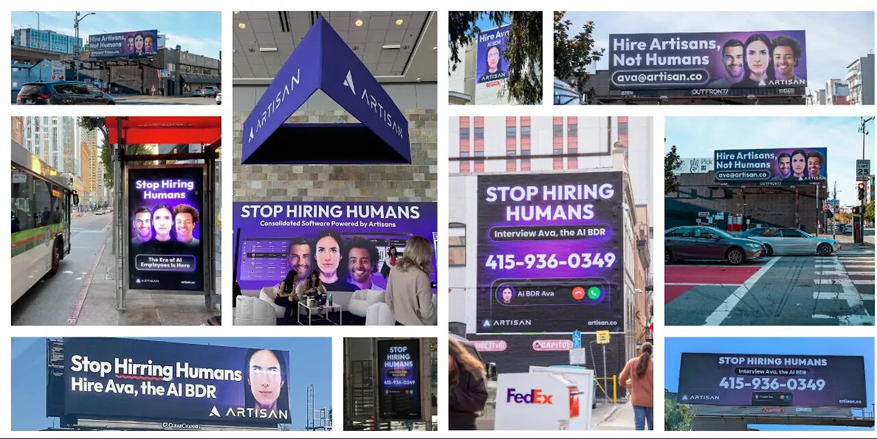 Artisan, a new AI Company, with the slogan "Stop Hiring Human" - Hot debate 2024-2025