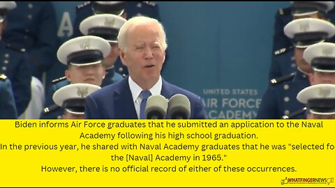 Biden informs Air Force graduates that he submitted an application to the Naval Academy