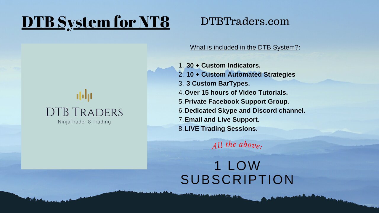 NinjaTrader 8 Tools - 00 - DTB Traders Intro and Overview