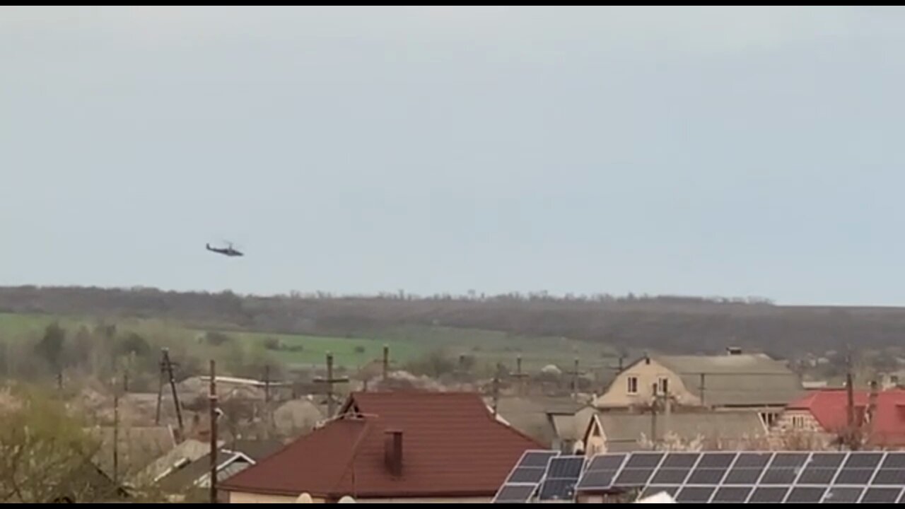 Ka-52 attack helicopters support the offensive of the RF Armed Forces in the Izyum direction