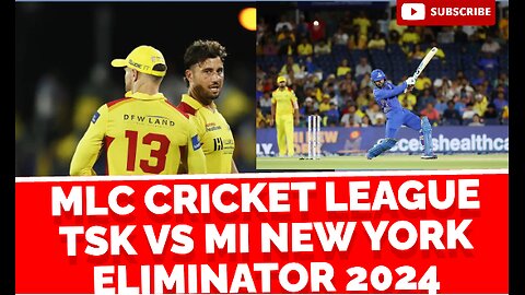 MLC Cricket league Tsk vs MI New york eliminator highlight 2024