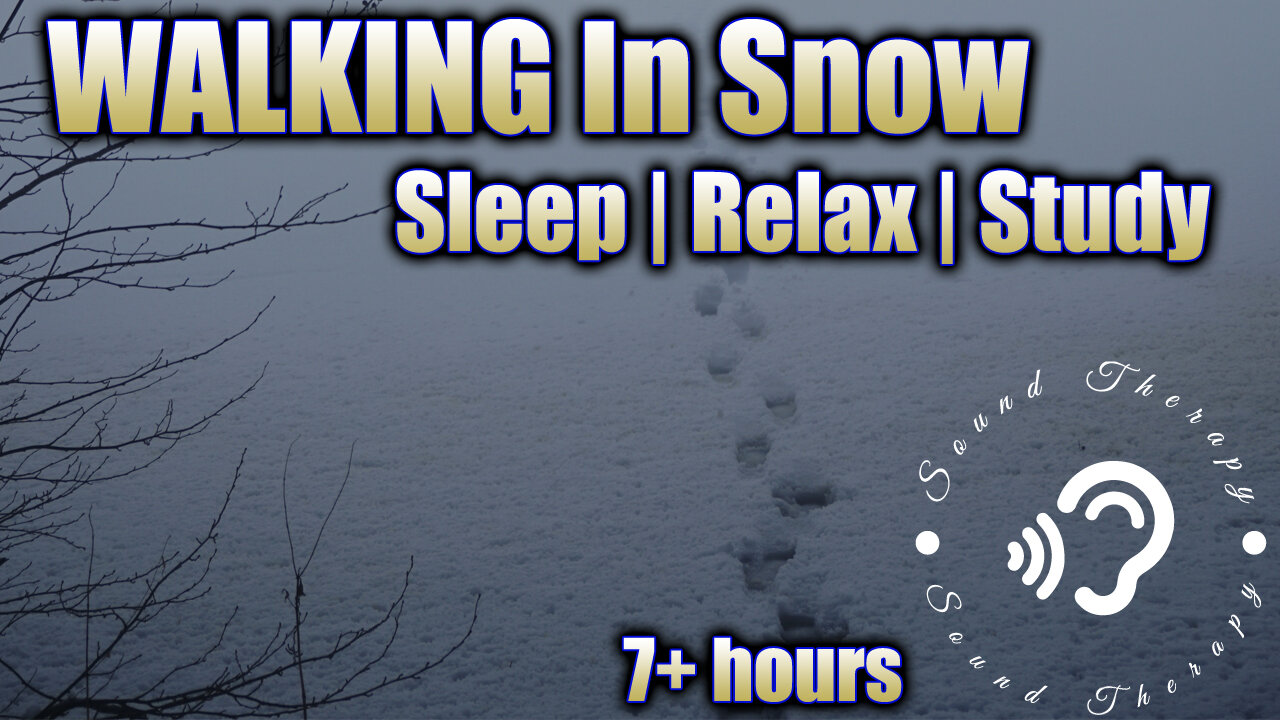 FOOTSTEPS in the SNOW!! SLEEP to the sounds of WINTER! Black Screen