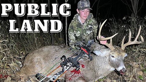 KANSAS PUBLIC LAND STUD!! Self filmed bow hunt!!