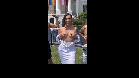 Topless pervert at the White House meets with Biden