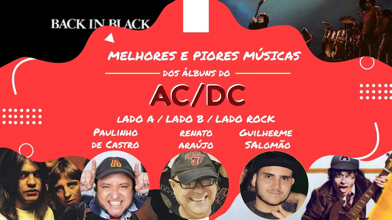 Melhores e Piores Músicas dos Álbuns do AC/DC com Renato Araújo, Paulo de Castro e Guilherme Salomão