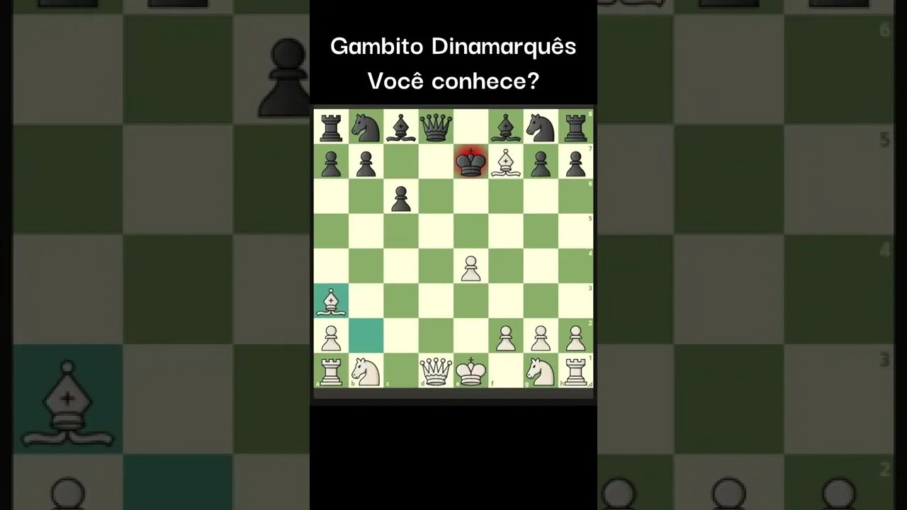 GAMBITO DINAMARQUÊS GANHA DAMA EM 9 LANCES INCRÍVEL #Shorts #Xadrez #Chess #Echecs #Ajedrez