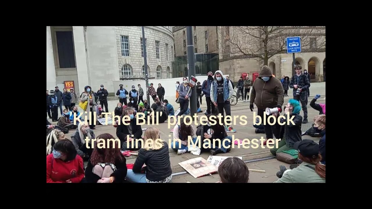 Kill The Bill protesters block trams