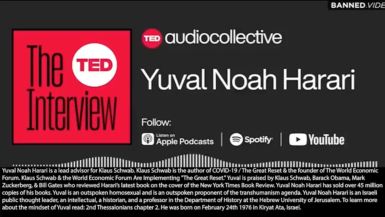 Yuval Noah Harari | "People Are Correct In Thinking That the Future Doesn't Need Me. You Have All of These Smart People In California, In New York & In Bejing & They Are Planning This Amazing Future With A.I. & Bio-Engineering"