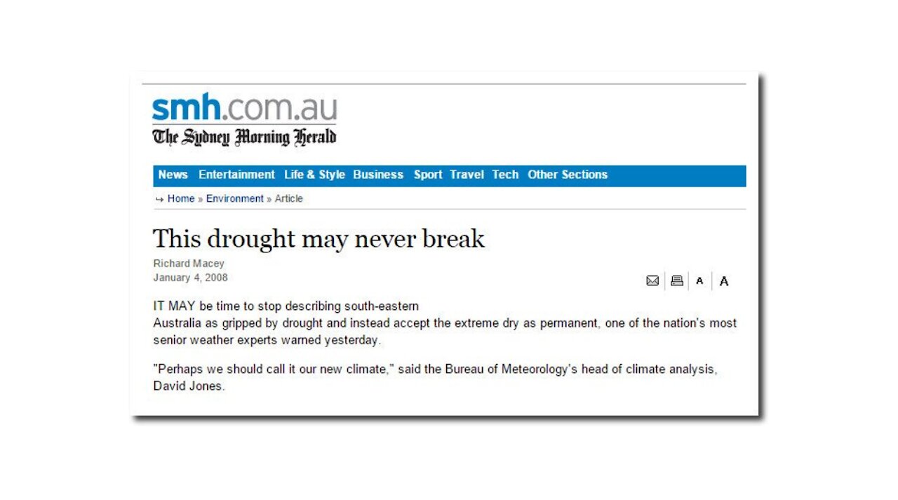 Australia Permanent Drought Update