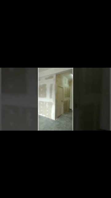 before and after layout change with drywall @working