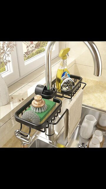 SALE!! Kitchen Space Aluminum Sink Drain Rack
