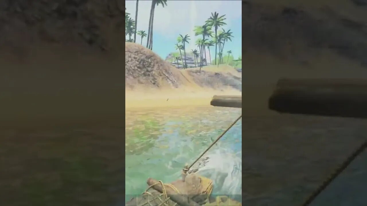 ARK Survival Evolved riding on a raft part 1