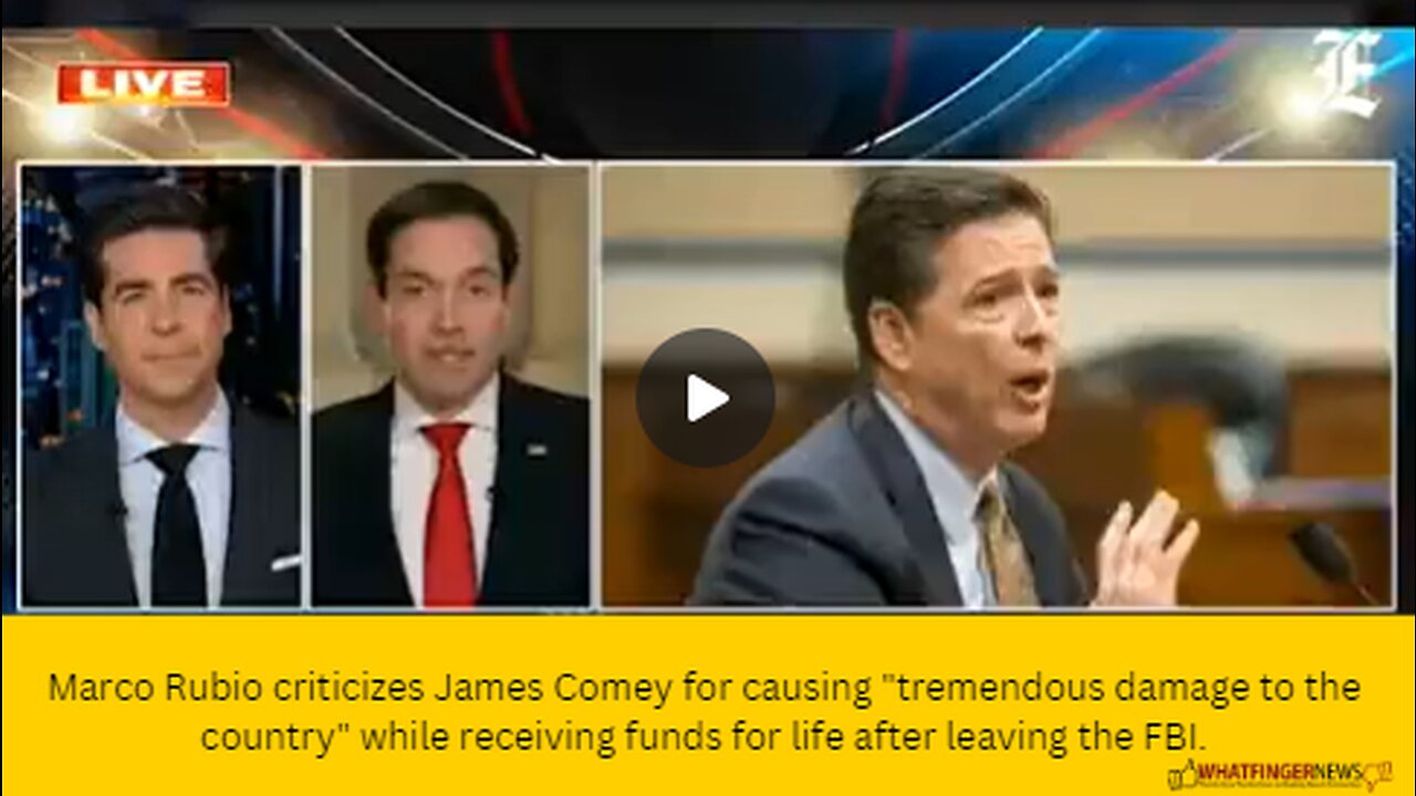 Marco Rubio criticizes James Comey for causing "tremendous damage to the country"