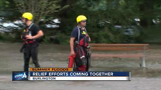 Relief efforts trickle into Burlington