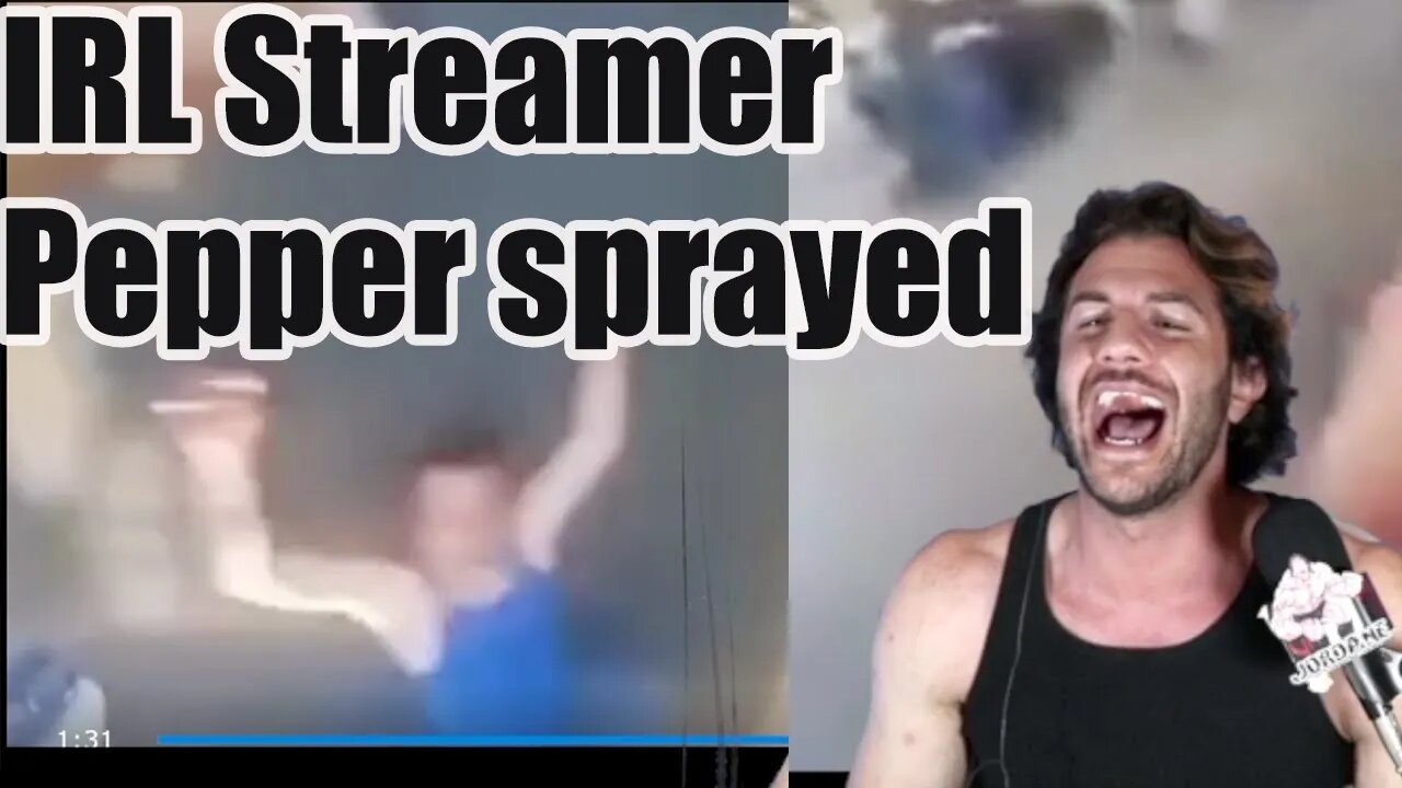 IRL Streamer pepper sprayed after harassing man on the street. He then screams and cries