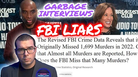 FBI EXPOSED on crime data! Kamala ducking real interviews and pandering. TC 10/16/24