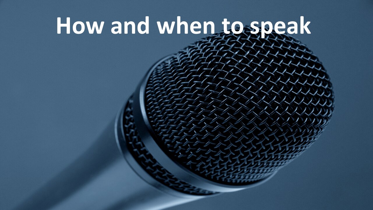 Sermon Only | How and when to speak | 20230308