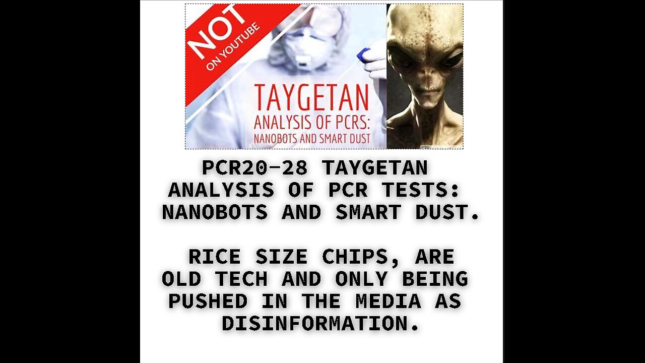 PCR20-28 TAYGETAN ANALYSIS OF PCR TESTS: NANOBOTS AND SMART DUST. RICE SIZE CHIPS, ARE OLD TECH AND