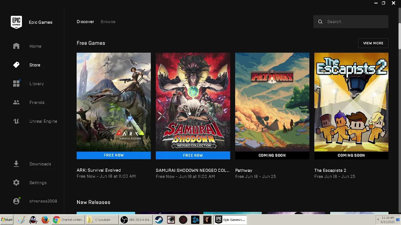 2020 Epic games store also free Samurai Shodown for week