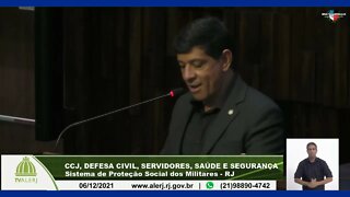 No dia 06/12/21, o Deputado Estadual Marcelo Dino fez um pronunciamento na ALERJ.