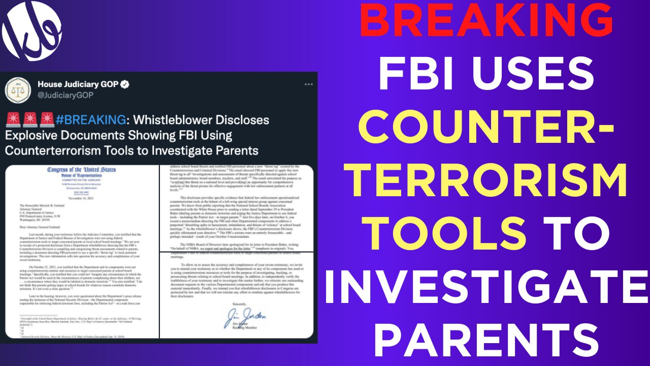 BREAKING: The FBI is using counterterrorism tools to INVESTIGATE PARENTS at school board meetings.
