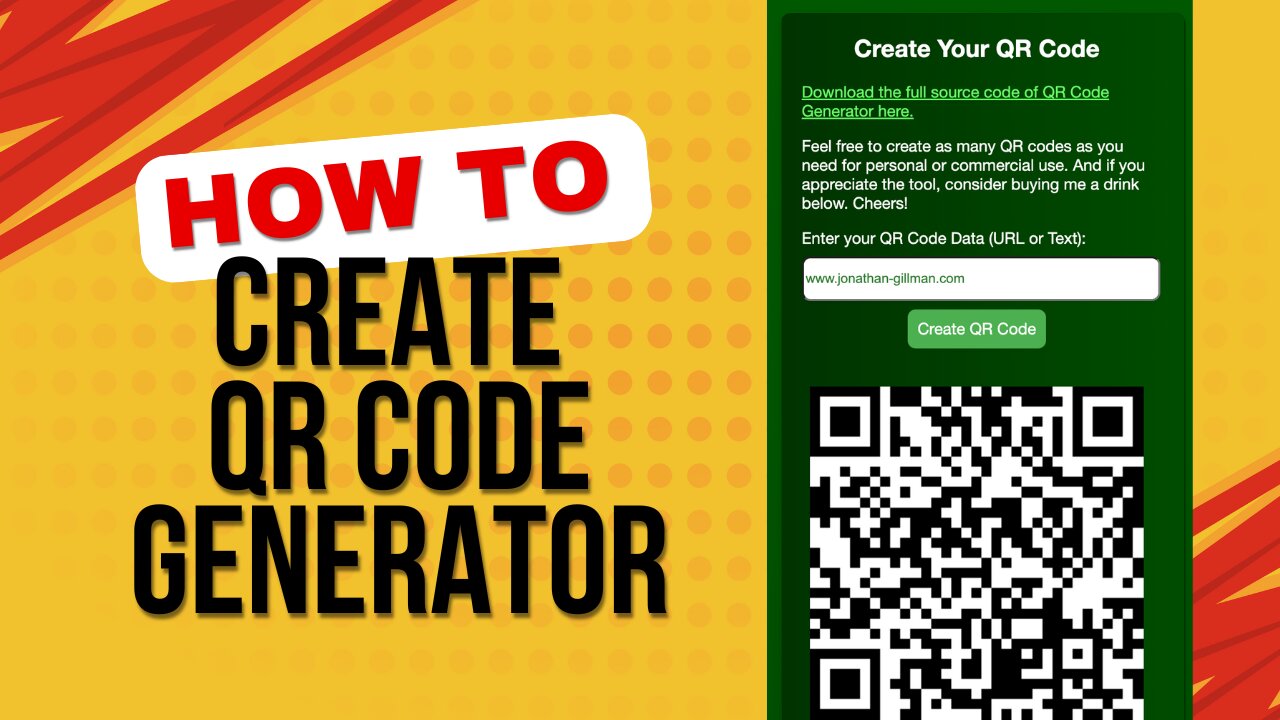 How To Create QR Code Generator Web App, JavaScript Tutorial, HTML CSS JavaScript