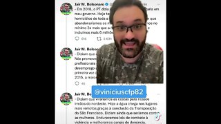 INVERTIDA! Bolsonaro rebate falácias do PT com entregas efetivas do Governo Federal.