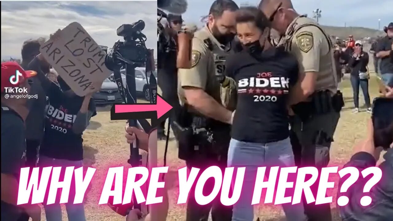 Crazy Biden Supporter was Arrested at Trump Rally in Arizona