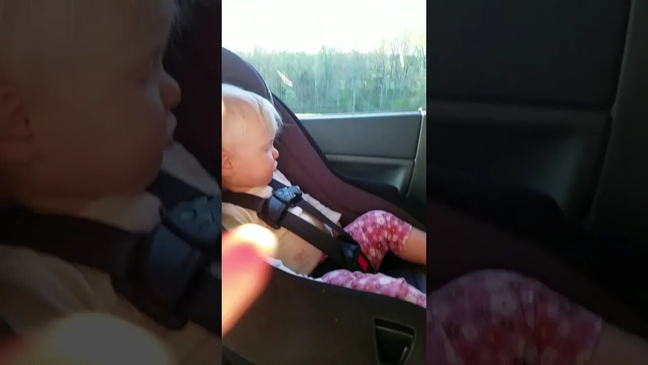 Screen Tapping & Scratching Car Ride With Sleeping Baby