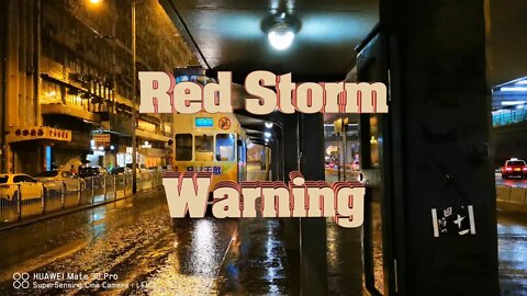 4K UHD Red Storm Warning - The Sights and Sounds of Hong Kong (#sns4K, #ASMR, #snstravel, #snsUHD)