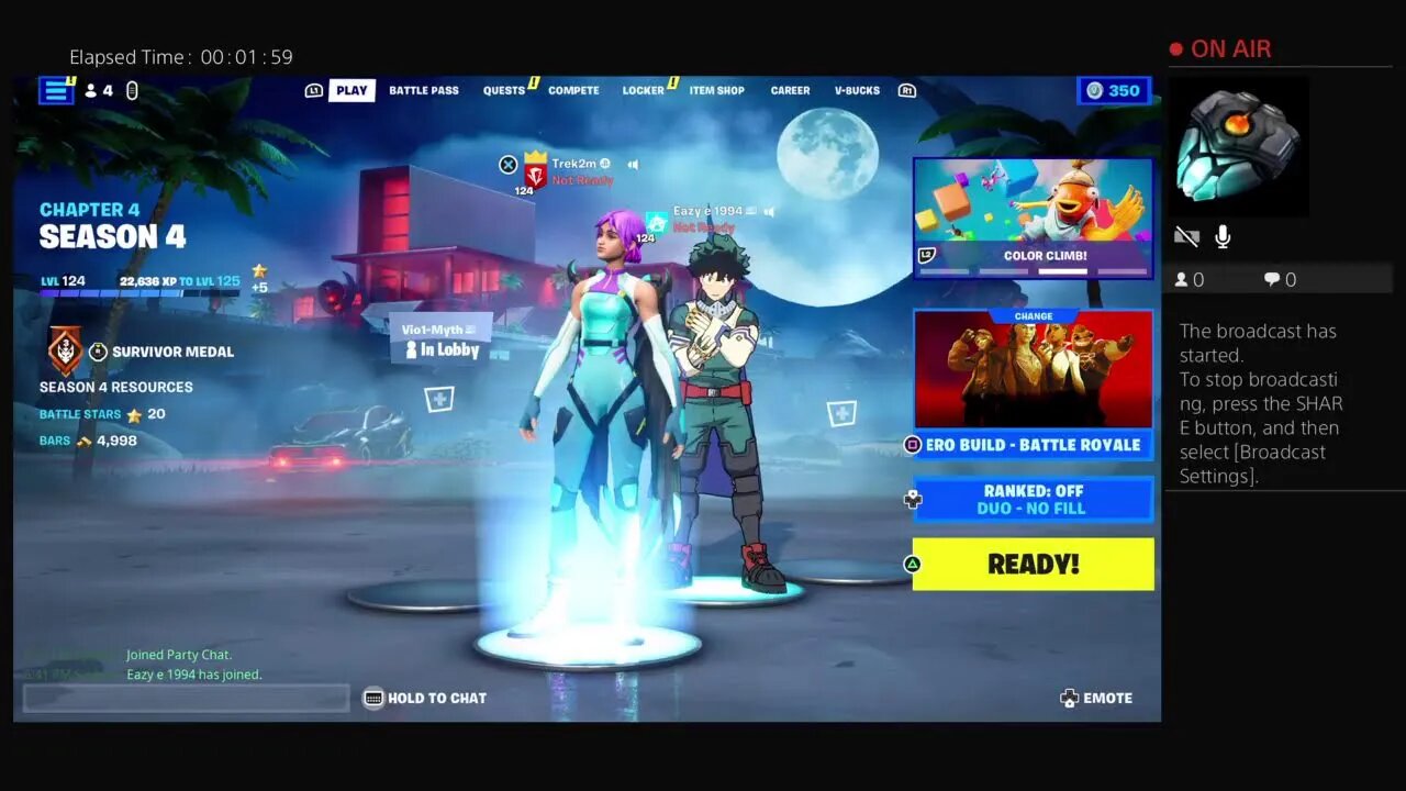 Welcome to Fortnite looper Hiest Hunter's with Terribly Cross Eyed Trek2m Day 696-0