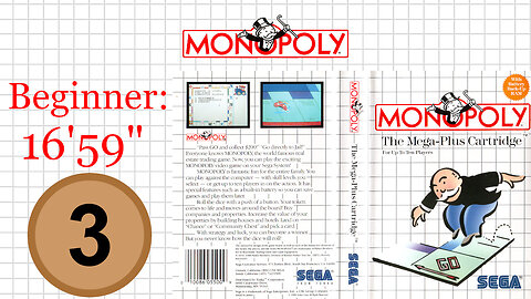 Monopoly [SMS 1988] Beginner AI [16'59"600] 3rd place🥉 | SEGA Master System Marceau