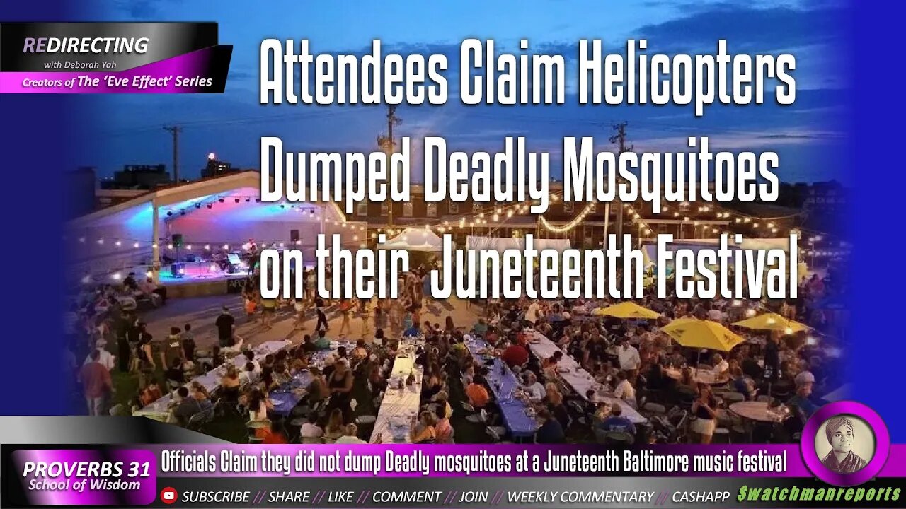 Officials Claim they did not dump Deadly mosquitoes at a Juneteenth Baltimore music festival